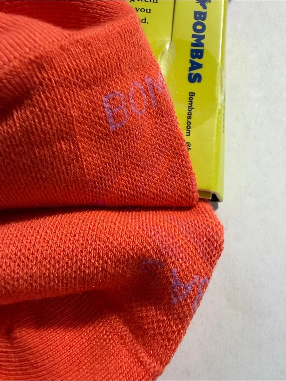 Bombas women’s  No-Show Performance Socks in Pink and Orange M